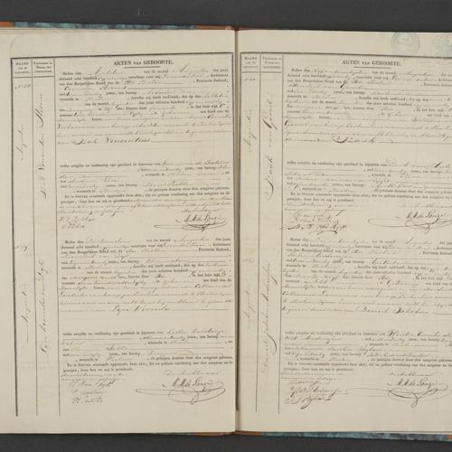 Civil registry of births, Tholen, 1845, records 58-61