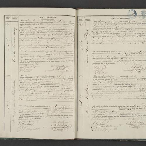 Civil registry of births, Tholen, 1847, records 50-53