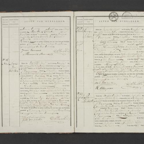 Civil registry of deaths, Veere, 1815, records 18-20