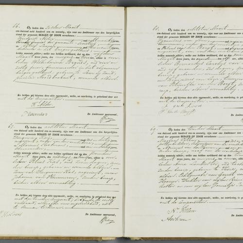 Civil registry of deaths, Bergen Op Zoom, 1871, records 66-69