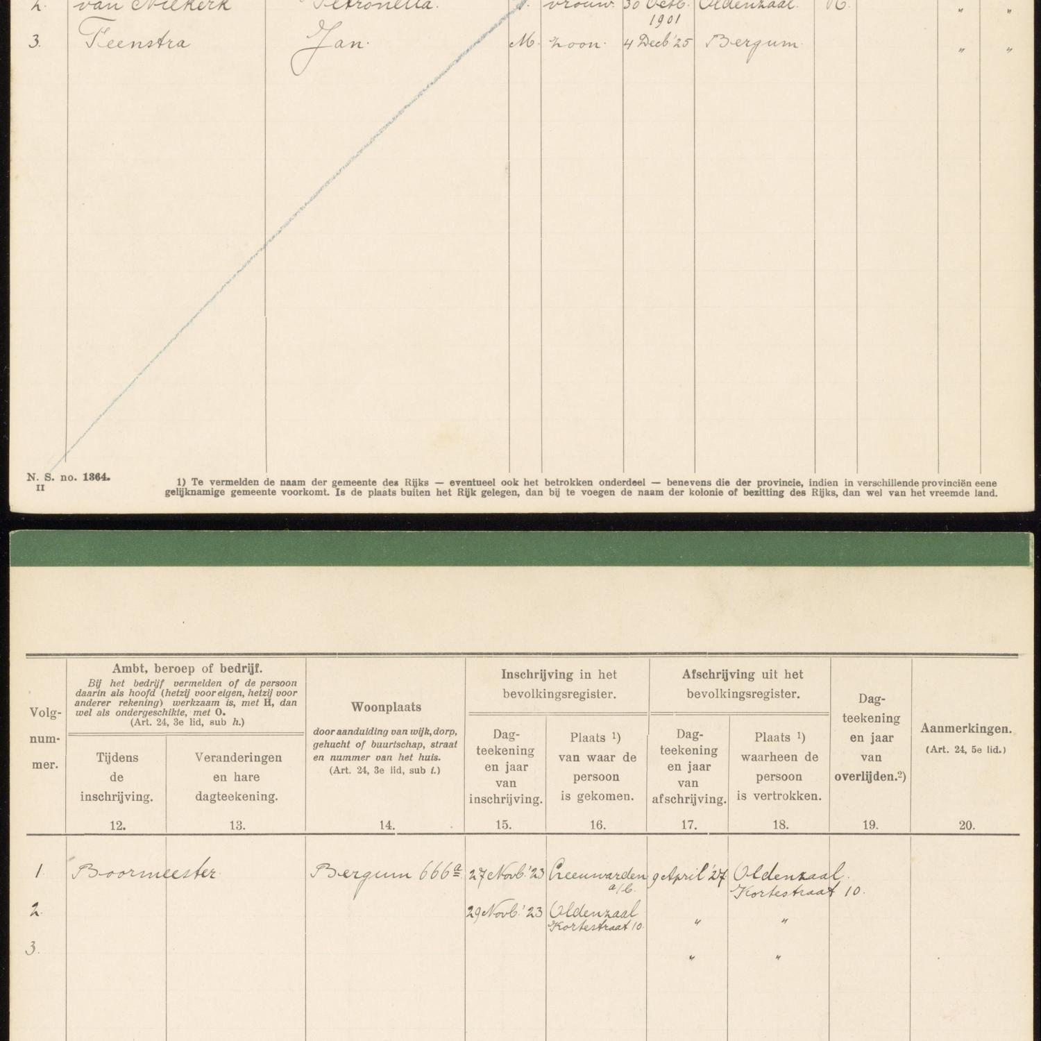 Civil registry, Tietjerksteradeel, 1914-1939, sheet 1364
