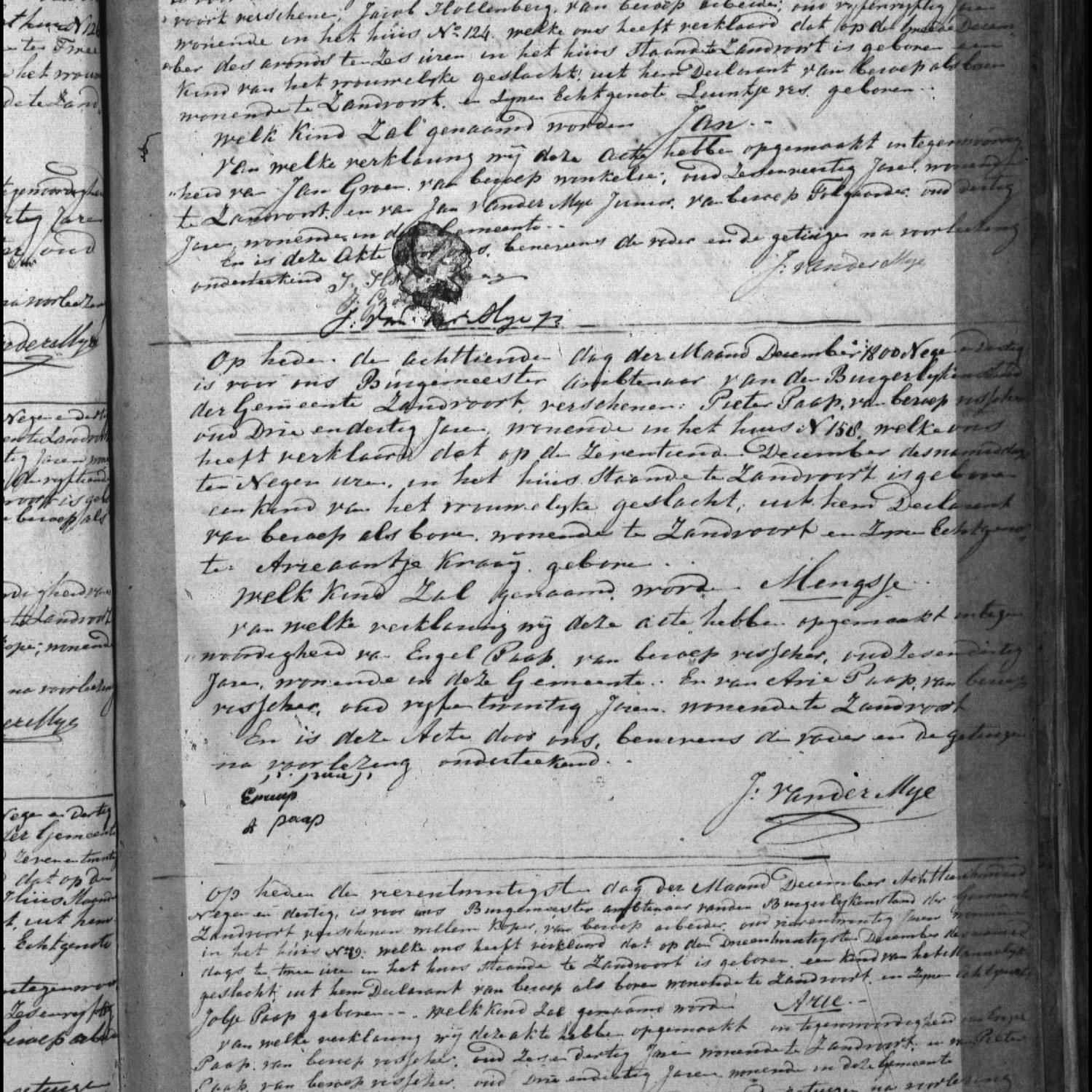 Civil registry of births, Zandvoort, 1839, records 48-50