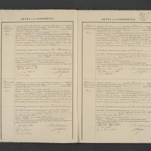 Civl registry of births, Tholen, 1876, records 6-9