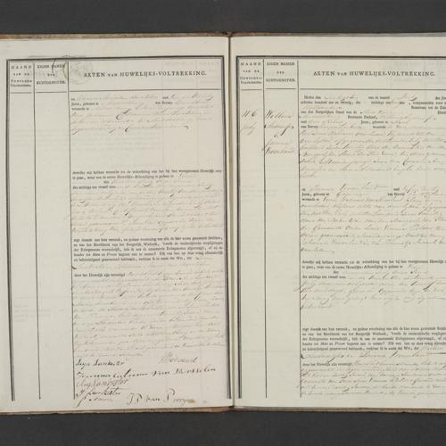 Civil registry of marriages, Veere, 1826, records 5-6
