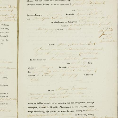 Civil registry of marriages, Teteringen,1817, record 5, right page