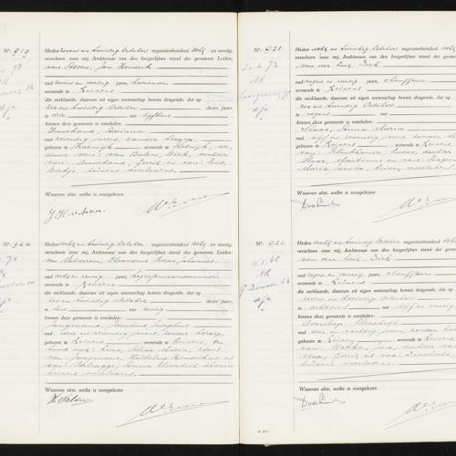Civil registry of deaths, Leiden, 1948, records 919-922