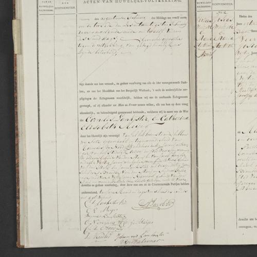 Civil registry of marriages, Veere, 1815, records 1-2