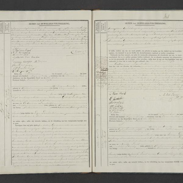 Civil registry of marriages, Tholen, 1839, records 17-19