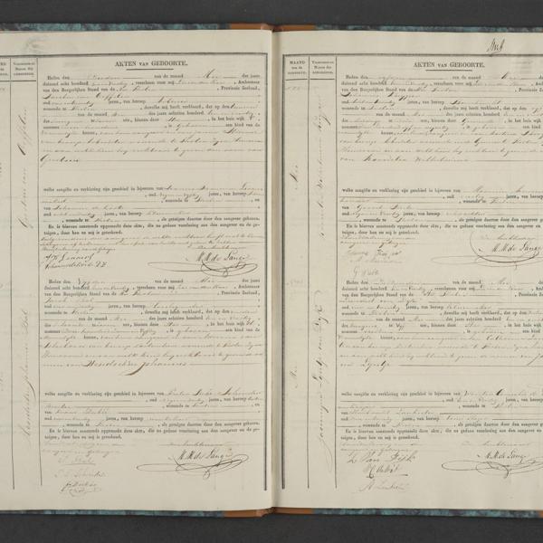 Civil registry of births, Tholen, 1841, records 50-53