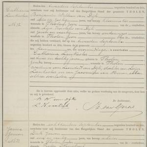 Civil registry of deaths, Tholen, 1903, records 32-33