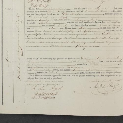 Civil registry of births, Tholen, 1843, records 30-33