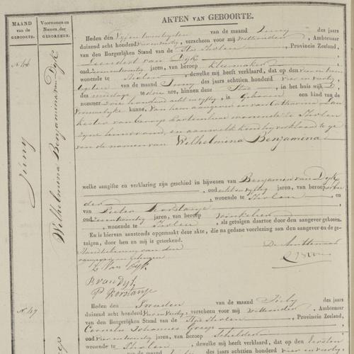 Civil registry of births, Tholen, 1844, records 46-49