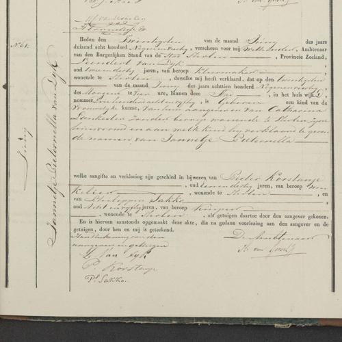 Civil registry of births, Tholen, 1849, records 58-61