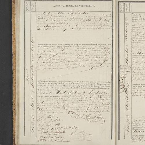 Civil registry of marriages, Vlissingen, 1835, records 13-14