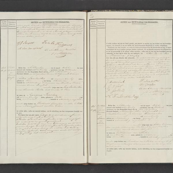 Civil registry of marriages, Middelburg, 1848, records 93-94