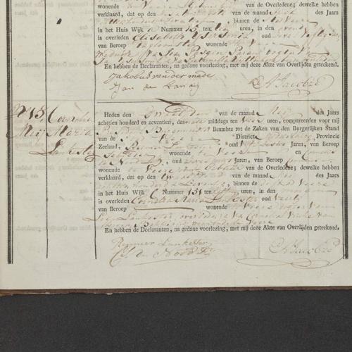 Civil registry of deaths, Veere, 1817, records 10-15