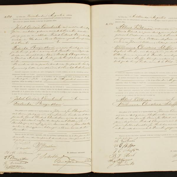 Civil registry of marriages, Deventer, 1892, records 130-131