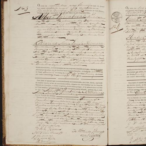 Civil registry of marriages, Deventer, 1832, records 3-4