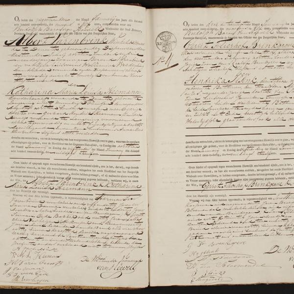 Civil registry of marriages, Deventer, 1832, records 3-4