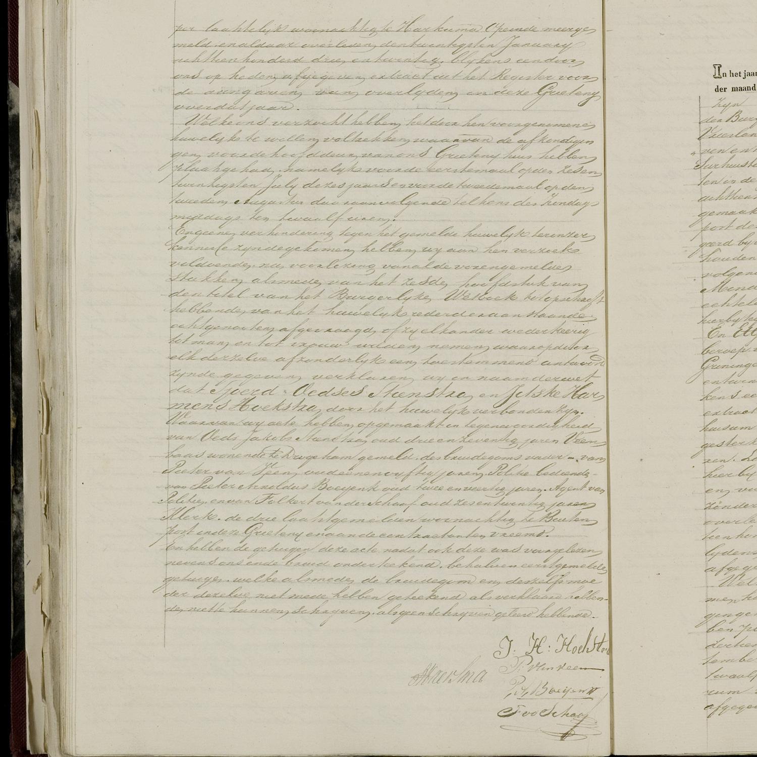 Civil registry of marriages, Achtkarspelen, 1835, records 48-49