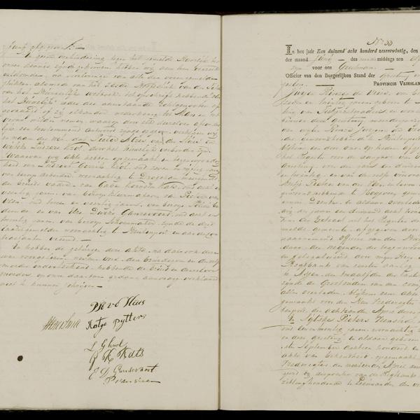 Civil registry of marriages, Achtkarspelen, 1826, records 32-33
