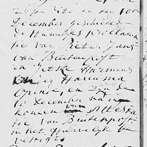 Registry of marriages, Nederlands Hervormde kerk, Drogeham, 1796-1798, sheet 43