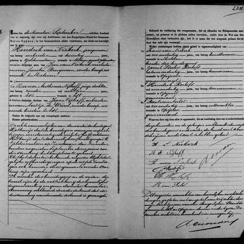 Civil registry of marriages, Est en Opijnen, 1894, record 6