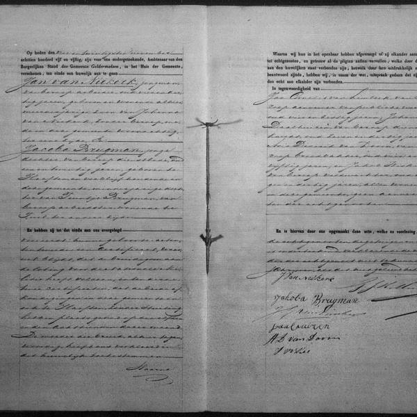 Civil registry of marriages, Geldermalsen, 1855, record 8