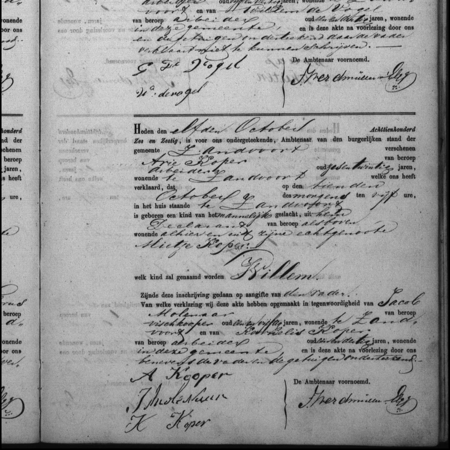 Civil registry of births, Zandvoort, 1866, records 48-49