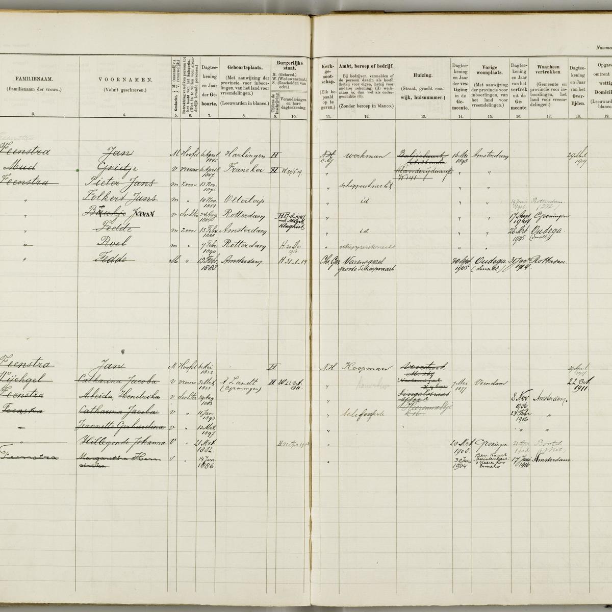 Civil registry, Leeuwarden, 1904-1922, sheet 120