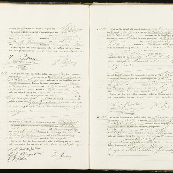 Civil registry of births, Smallingerland, 1880, records 160-163