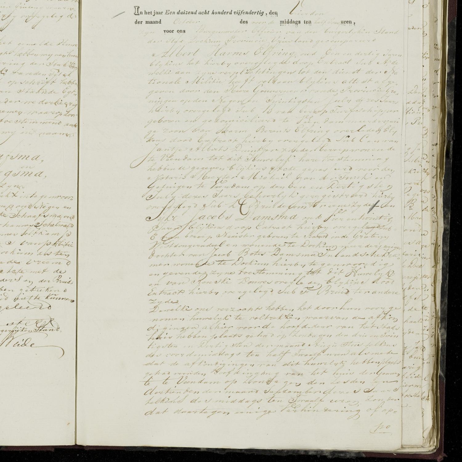 Civil registry of marriages, Dokkum, 1835, records 28-29