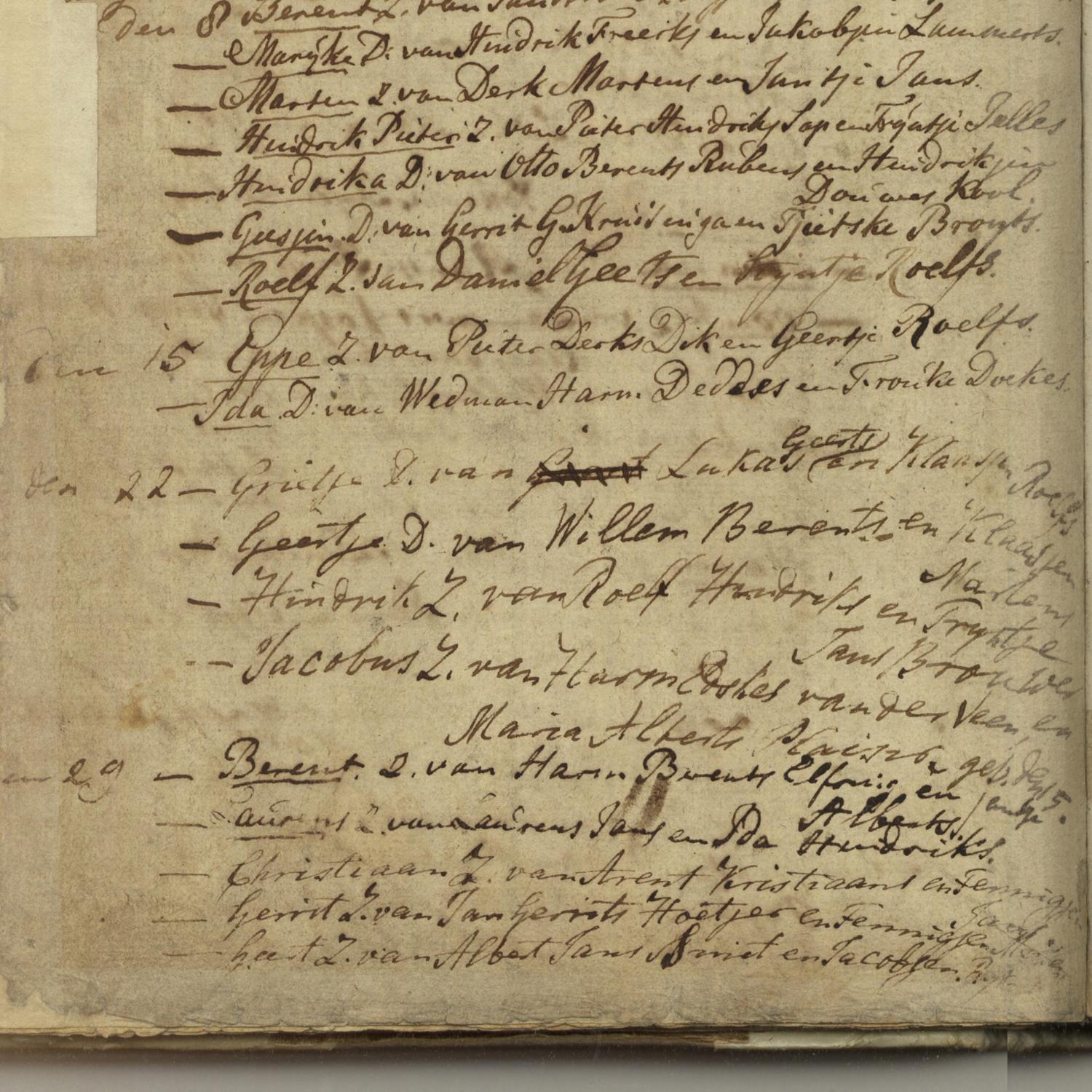 Baptisms, Kerkelijke Gemeente Veendam, 1802-07-04 until 1802-10-10