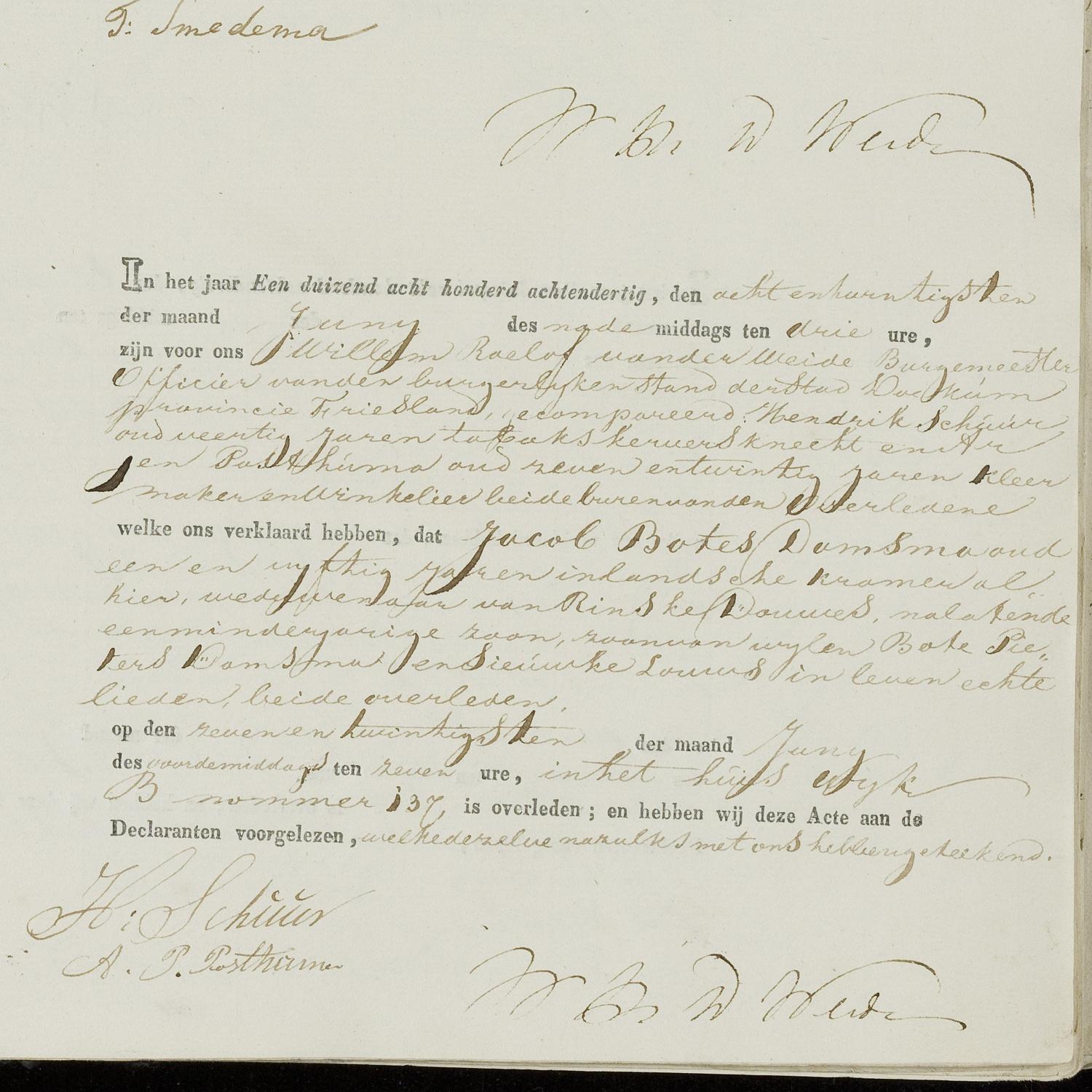 Civil registry of deaths, Dokkum, 1838, sheet 10