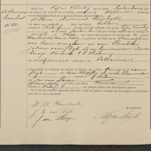 Civil registry of births, Tholen, 1884, records 80-83