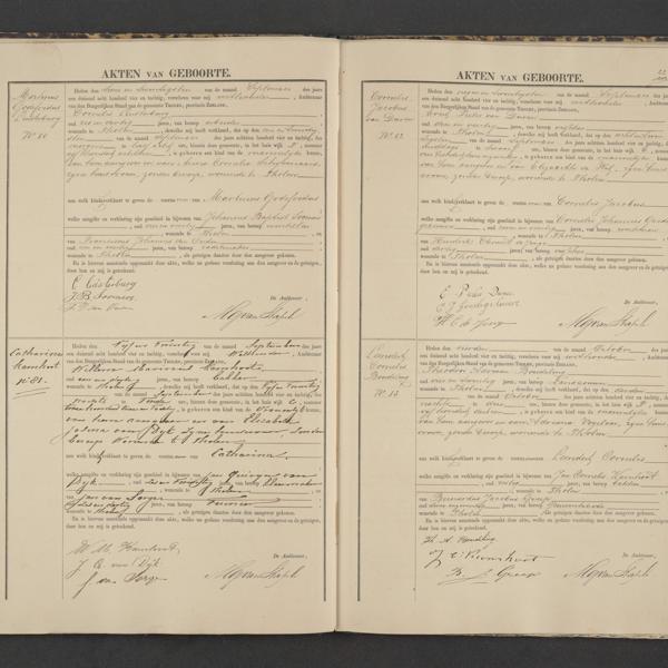 Civil registry of births, Tholen, 1884, records 80-83
