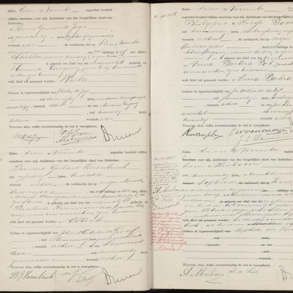 Civil registry of births, Rechtbank Rotterdam, 1915, records 11382-11388 (even)