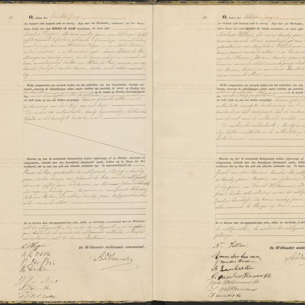Civil registry of marriages, Bergen op Zoom, 1848, records 19-20