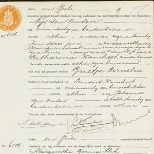 Civil registry of births, Rechtbank Rotterdam, 1912, records 6502-6508