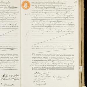 Civil registry of marriages, Noordwijk, 1916, records 43-44