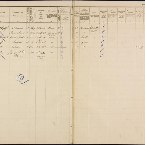Population register, Breda, 1870-1879, part 10, sheet 199