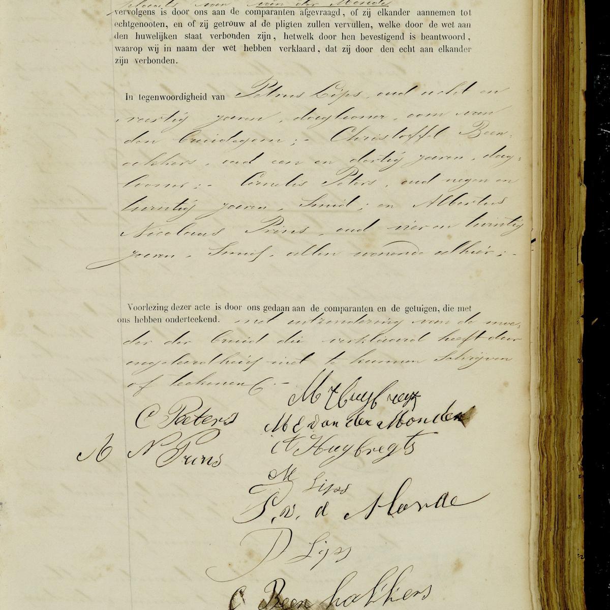 Civil registry of marriages, Breda, 1884, record 85, right page
