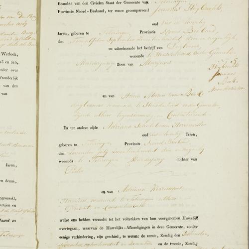 Civil registry of marriages, Teteringen,1817, record 5, right page