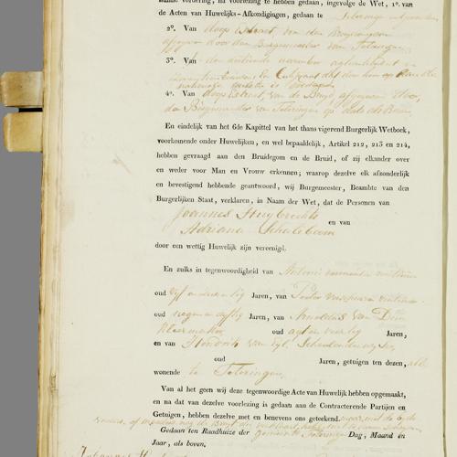 Civil registry of marriages, Teteringen,1817, record 5, left page