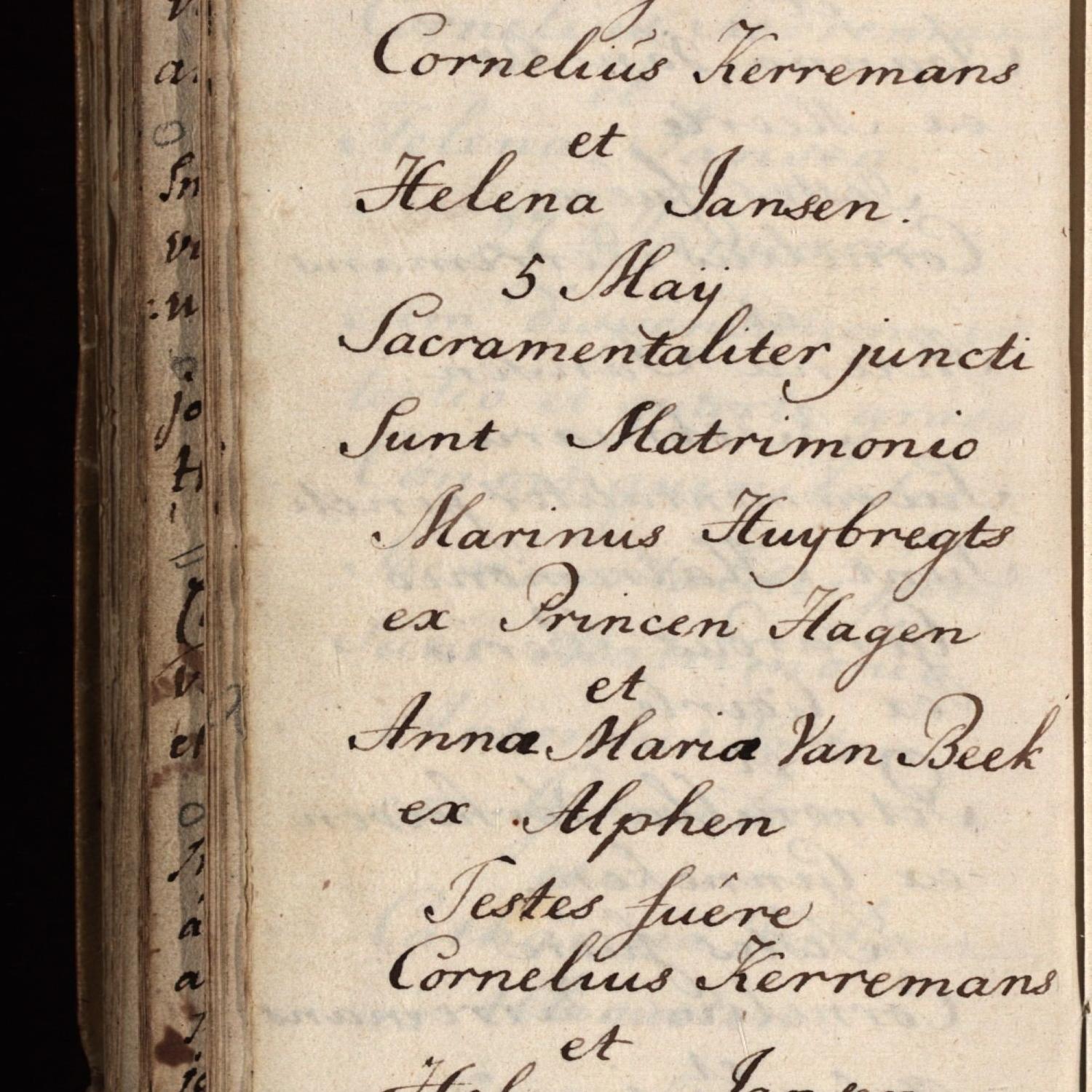 Registry of marriages, Roman Catholic church, Ginneken, 1793, sheet 72v