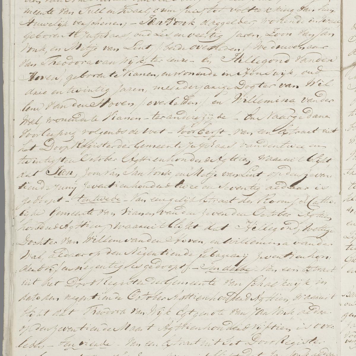 Civil registry of marriages, Tull en 't Waal, 1818, record 4