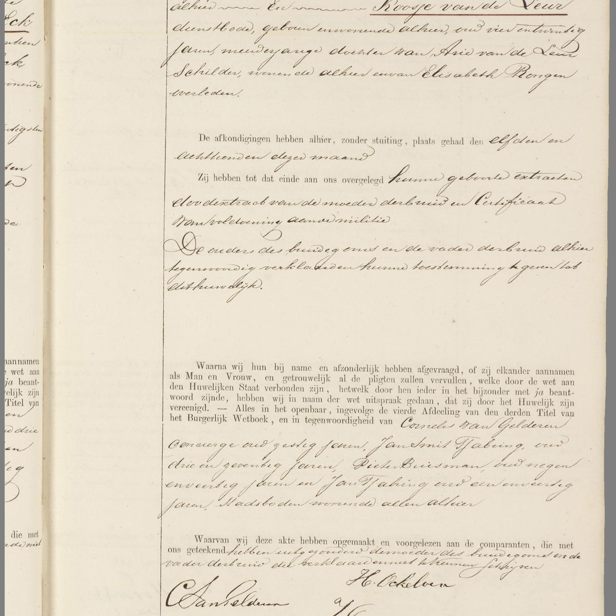 Civil registry of marriages, Utrecht, 1881, record 415