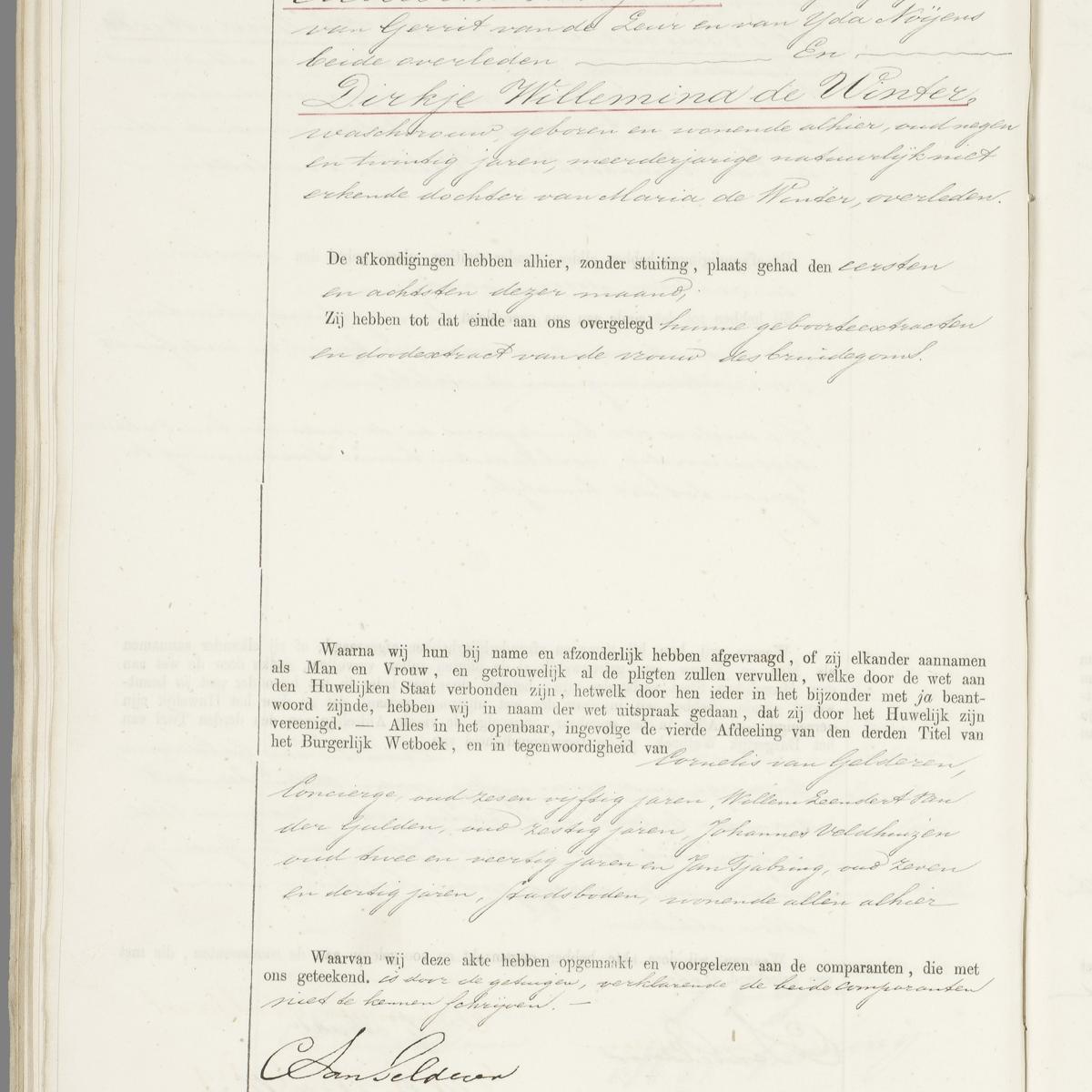 Civil registry of marriages, Utrecht, 1877, record 290