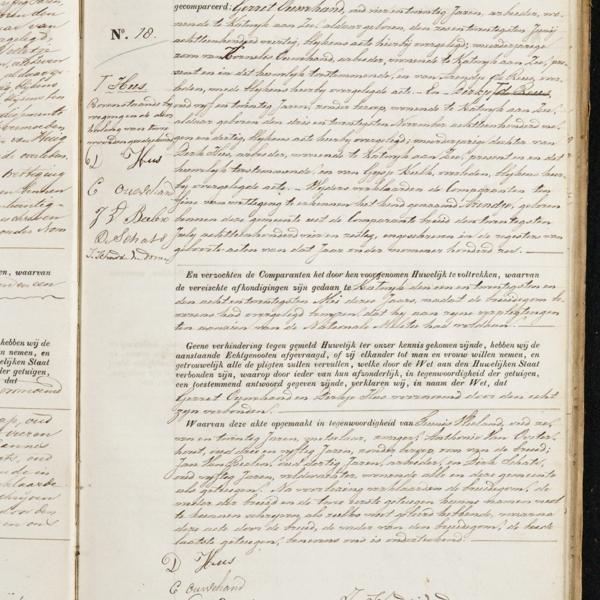 Civil registry of marriages, Katwijk, 1865, record 18