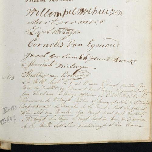 Civil registry of marriages, Katwijk, 1813, records 12-13